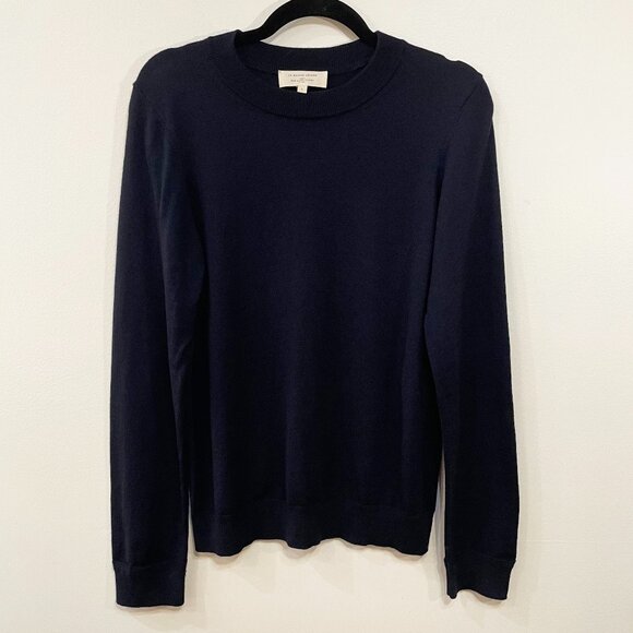 EUC Sezane Nino 100% Merino Wool Sweater Navy Large - Picture 3 of 8